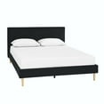 thumbnail image 5 of BSHTI Livingroom Design Modern Full Size Platform Bed Frame with Upholstered Headboard and wood slats support for Livingroom,No Box Spring Needed, 5 of 9