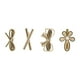 thumbnail image 1 of 4 Piezas de Clips para el Cabello de Moda con Lazo y Perlas Falsas para Niñas en Tonos Dorado, Negro y Blanco, 1 of 3