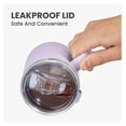 thumbnail image 5 of 12oz Coffee Mugs with Handle 2 Pack, Stainless Steel Insulated Travel Tumblers with Lid, Double Wall Vacuum Camping Cups for Hot & Cold Drinks, Tea, Lilac & Pink, 5 of 8