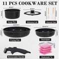 thumbnail image 6 of Dr.Camp 11-Piece Nonstick Cookware Set with Detachable Handle, Stackable Pots and Pans Set, Oven Safe Kitchen Cookware for Easy Storage and Everyday Cooking, 6 of 6