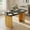 Black & Gold, variant on Holaki Rectangular Dining Table, 51.2" Faux Marble Dining Table with Tempered Glass Top, Modern Kitchen Table with Metal Cross Legs for Kitchen, Living Room, Restaurant, White & Black