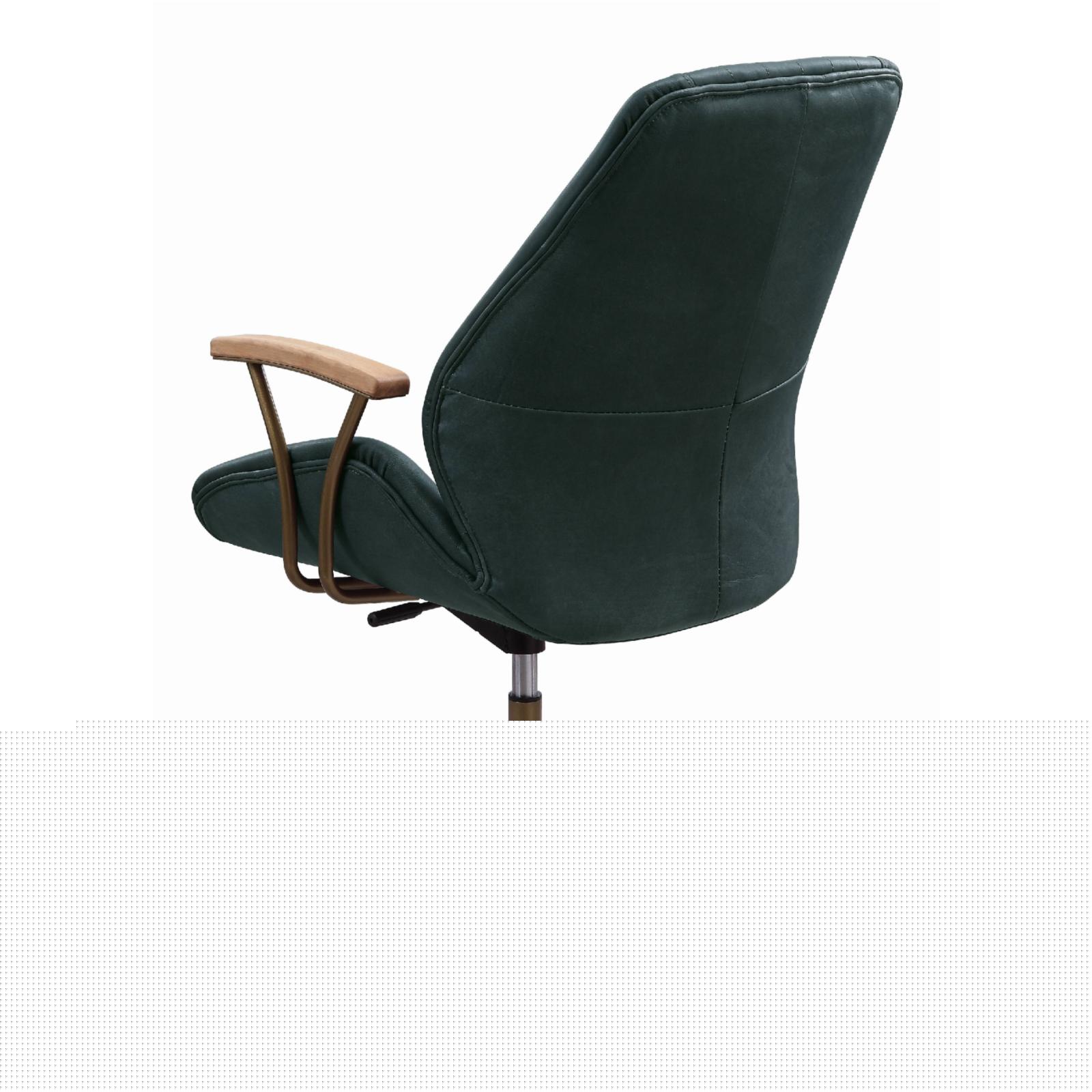 thumbnail image 4 of ACME Hamilton Office Chair, Dark Green Top Grain Leather, 4 of 9