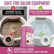 SPA REDI - Detox Foot Soak Pedicure and Bath Fine Salt, Sensual Rose, 128oz - Made with Dead Sea Salts, Argan Oil, Coconut Oil, and Essential Oil - Hydrates, Softens and Moisturizes