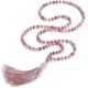 thumbnail image 3 of Womens 108 Mala Prayer Beads Wrap Necklace With Long Tassel Healing Crystal Stone Necklaces Yoga Meditation Reiki Quartz Jewelry, 3 of 4