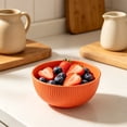 thumbnail image 4 of Yhmxh 25 oz Unbreakable Cereal Bowls, Reusable Plastic Lightweight Bowls, Soup Rice Bowl, Striped Reusable Salad Dessert Bowl, Microwave Safe Tableware for Salads, Soups, Ramen, Noodles, 4 of 6