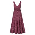 thumbnail image 6 of USSUMA Dresses for Women Party Casual,Women's Boho Maxi Long Dress Summer Sleeveless Tiered Maxi Dress Beach Tie Strap Smocked Long Dresses Floral Pleated Sundress, 6 of 8