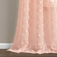 thumbnail image 4 of Lush Decor Textured Dot Sheer 84" x 38" Blush Metal Grommets Pair Window Panel Curtain, 4 of 11