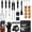 Black2, variant on 23pcs Heavy Duty Grilling Gifts for Men Dad Fathers Day, Extra Thick BBQ Accessories Tools Set, Stainless Steel Grill Utensils Kit with Meat Claws,Canvas Bag for Outdoor Camping Silver