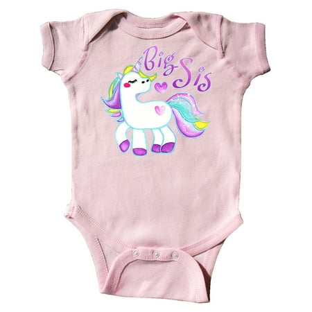

Inktastic Big Sis unicorn Gift Baby Girl Bodysuit