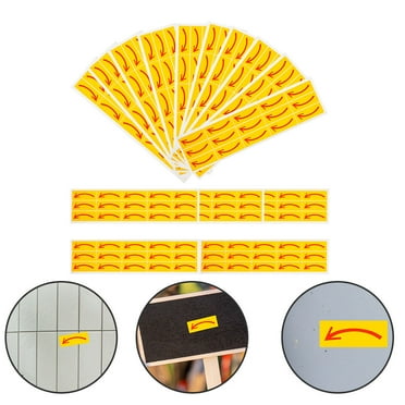 OFFIGAM 20Pcs Strong Adhesive Orange Arrow Marker Stickers for Warning and Caution