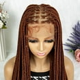 thumbnail image 5 of Braided Wigs for Black Women Transparent HD Full Lace Knotless Box Braided Wigs Twist Cornrow Braids Synthetic Lace Front Braided Wigs with Baby Hair Handmade Faux Locs Wig Braided Wigs (350 Color), 5 of 11