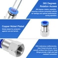 thumbnail image 3 of Uxcell 2 Pack 1/8" NPT Female Straight Thread Push to Connect Fittings, 5/16" Tube OD x 1/8" NPT Air Shock Fittings, Silver, 3 of 7