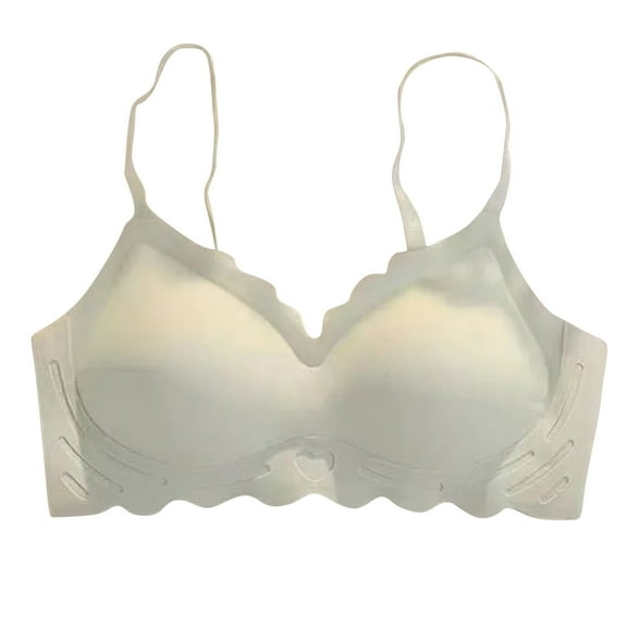 Annhoo Sports Bra for Women No Underwire Low Support Workout Cami Underwear Seamless Camisole Yoga Silk Bras