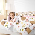 thumbnail image 3 of Erosebridal Colorful Flowers Blossom 7-Piece Twin Bedding Sets,Kawaii Rodent Animal Capybara Bedding Comforter Set For Kids ,Reversible Pink, 3 of 7