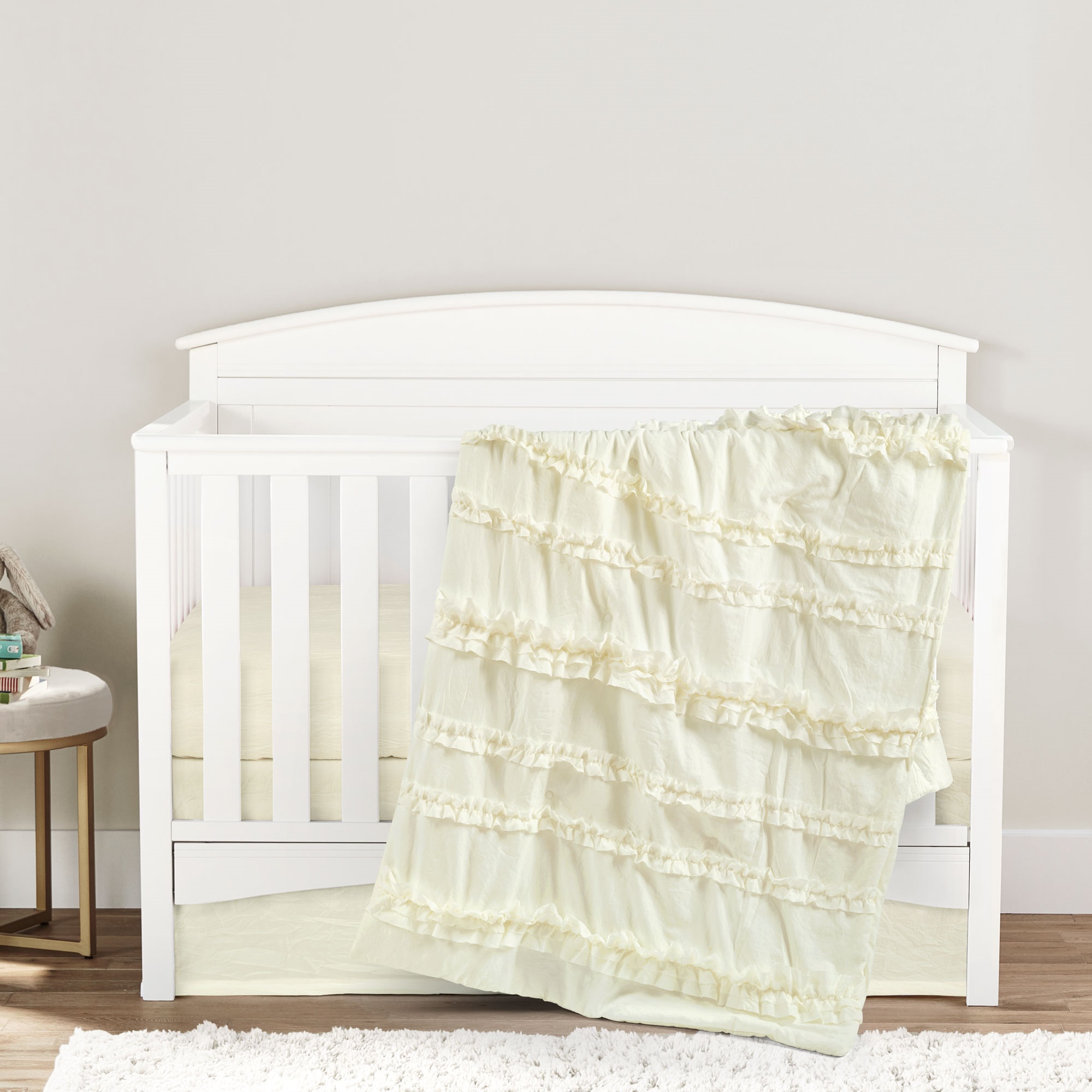 Soft Baby/Toddler Ivory 3Pc Bedding Set 