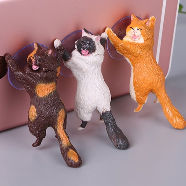 6 piezas de diferentes colores, soporte para teléfono inteligente con ventosa para gatos, lindo soporte para teléfono celular con ventosa
