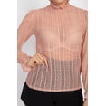 thumbnail image 4 of Ruffle Mock Neck Lace Top, 4 of 5
