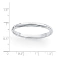 thumbnail image 2 of Auriga Fine Jewelry Platinum 3mm Half Round Featherweight Band Ring Size 11.5 for Women, 2 of 4