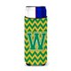 thumbnail image 1 of Aisladores De Bebidas Ultra Verde Y Dorado Chevron Letra W Para Latas Delgadas Cj1059-Wmuk, 1 of 1