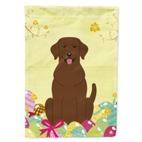 Caroline's Treasures BB6056GF Easter Eggs Chocolate Labrador Flag Garden Size , Small, multicolor