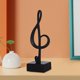 thumbnail image 2 of Figura de nota musical, estatua de resina, escultura artística, símbolo musical para la mesa del hogar Negro, 2 of 6