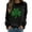 Black, variant on St Patty's Day Shirt Women 2025 Casual Plus Size Long Sleeve Irish Clover Shirts Funny Saint Patrick's Tunic Tops