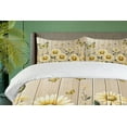 thumbnail image 3 of Ambesonne Rustic Duvet Cover Set, Cottagecore Sunflower Vibes, Calking, Dark Green and Yellow, 3 of 6