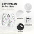 thumbnail image 4 of Balery Watercolor Wildflower Pattern Women's Running Shorts with Liner 2 Pockets Elastic Workout Athletic Gym Yoga Shorts-Large, 4 of 7