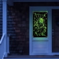 thumbnail image 4 of Halloween Fluorescent Window Banner 31.5 x 47.2 Inches Glow in Dark Window Cover with Skull Pumpkin Design Hanging Scary Decor for Home, 4 of 5