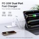 thumbnail image 4 of LCGENS - Bloque de Cargador de Pared USB C de 20 W, Paquete de 2 Puertos duales, Suministro de energ, 4 of 6