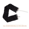 thumbnail image 2 of OULII 2Pcs Choker Chain Necklace for Women Black Sequin Round Design, 2 of 8