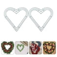 thumbnail image 4 of 2Pcs Heart Shaped Wire Wreath Frame Xmas Wire Wreath Frame Wreath Making Frame, 4 of 5