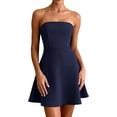 thumbnail image 5 of PRETTYGARDEN Women's Strapless Mini Summer Dress Spring A Line Tube Top Wedding Guest Cocktail Party Short Dresses, 5 of 10