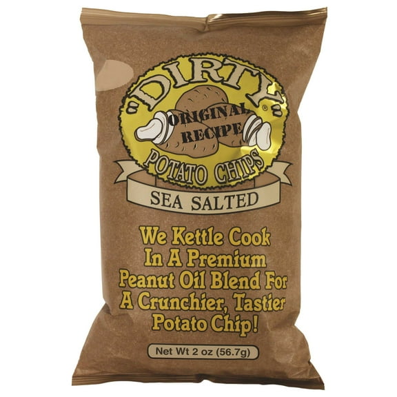 Dirty Sea Salted Potato Chips, 2 Ounce - 25 per case.