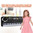 thumbnail image 3 of Piano Eléctrico De 61 Teclas Para Niños Con Micrófono, Teclado Eléctrico Multifuncional, Juguete De Piano Musical Para Niños Noticed EL013370-01, 3 of 4