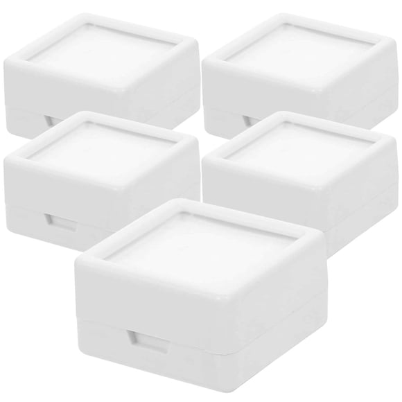 Exhibidor de Joyas MiniWhite03 5Pzas Blanco 3x3x1.7cm Plástico Interior Terciopelo Joyero.