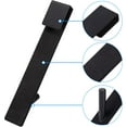 thumbnail image 4 of Ganchos extensibles para puertas de ducha de vidrio sin marco, ganchos para toallas de acero inoxidable estables y resistentes para baño, diseño antideslizante y antirayaduras, material de primera, 4 of 5