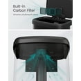 thumbnail image 3 of 21-Gallon Stainless Steel Trash Can - Large Kitchen Bin with Odor Control, Stay-Open Lid & Wide Pedal, Space-Saving Design, Black, 3 of 6