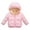 Pink, variant on Kiijoy Infant Boys Winter Jacket Fleece Warm Zip Up Hooded Coat Outerwear, Sizes 18-24M
