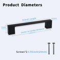 thumbnail image 2 of HARDHAWK Cabinet Pulls 20 Pack, Black 5 Inch Drawer Hardware Handles Kitchen Hole Centers Furniture Hardware Square for Cabinet Cupboard Dresser Bedroom Cabinet Pulls Handles C80, 2 of 3