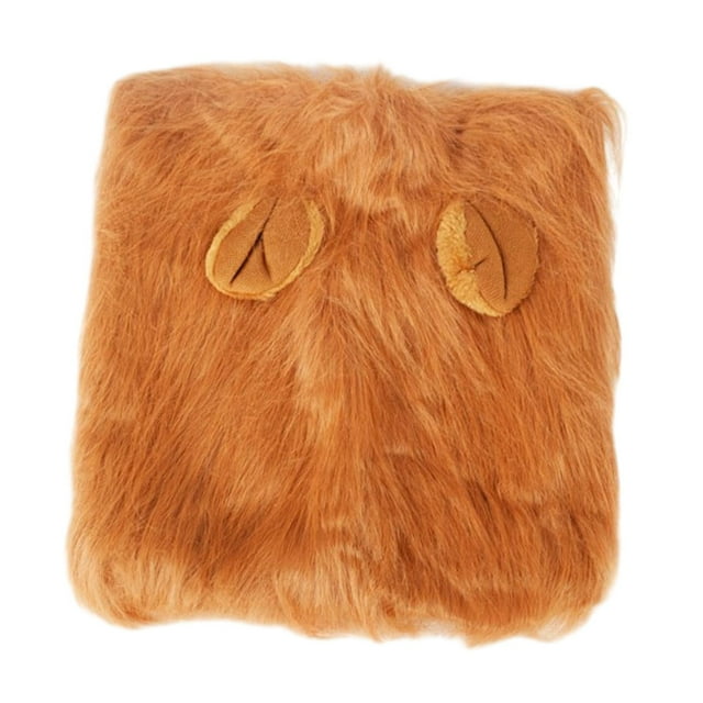 Disfraz de melena de gato para mascotas, capucha de melena, ropa para mascotas, gorros bonitos y divertidos, disfraz de Halloween para perros grandes, marrón claro