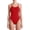 University Red, variant on Women's Hydrastrong Solid Cut-Out Back One Piece Swimsuit (University Red, 26)
