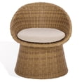 thumbnail image 3 of Safavieh Couture Lynsee Coastal Wicker Patio Chair, Natural, 3 of 12