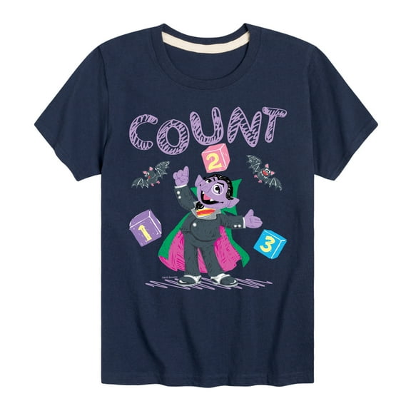 Sesame Street - Count Von Count Doodle - Toddler and Youth Short Sleeve Graphic T-Shirt