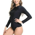 thumbnail image 5 of Feimerou Womens Rash Guard Swimsuit Long Sleeve Swimsuits Wetsuit Uv Sun Protection Swim Shirt with Boyshort Bottom Surf Suits Swimwear Valentine'S Day Gifts, 5 of 9