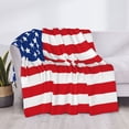 thumbnail image 3 of Fuzoiu America Flags3 Print Flannel Blanket,Throw Blanket,Flannel Home Decor,Fleece Bed Blankets,Cozy Soft Blanket for Bed, Sofa, Camping, and Travel-60"x50", 3 of 6