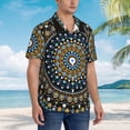 thumbnail image 5 of Disketp Hawaiian Shirts For Men,Dot Mandala Print Mens Casual Short Sleeve Button Down Shirts Beach Shirt, 5 of 8