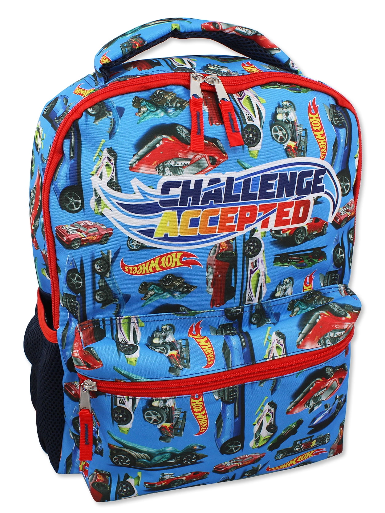 Hot Wheels 16 School Backpack Detachable Insulated Lunch Box for Kids 2 Pcs Race Cars Yellow Walmart
