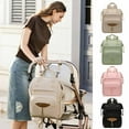 thumbnail image 6 of Diaper Bag, Baby Backpack, Multi-functional Large Capacity Waterproof Diaper Bag for Newborn Travel, Stroller Straps, Cloth Material, 14 Pockets, 11.5 x 8 Inches, Gift for Baby Shower, 6 of 6