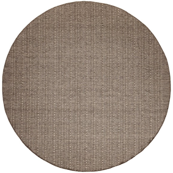 Nourison Home Tulum 8' x Round Brown Outdoor Rug
